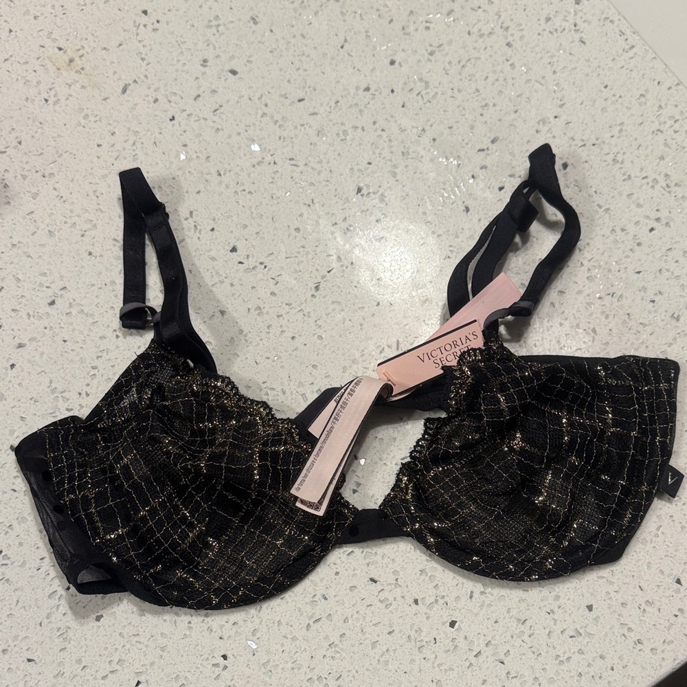Victoria's Secret Black and Gold Bra